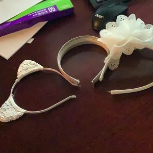 Flower headband normal headband that silver Kitty